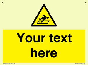 Custom Warning Hatch Sign